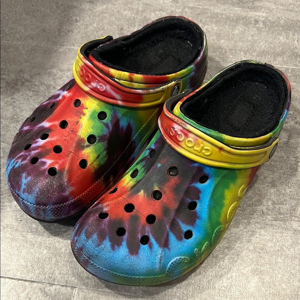 CROCS Colorful Tie-Dye Shoes